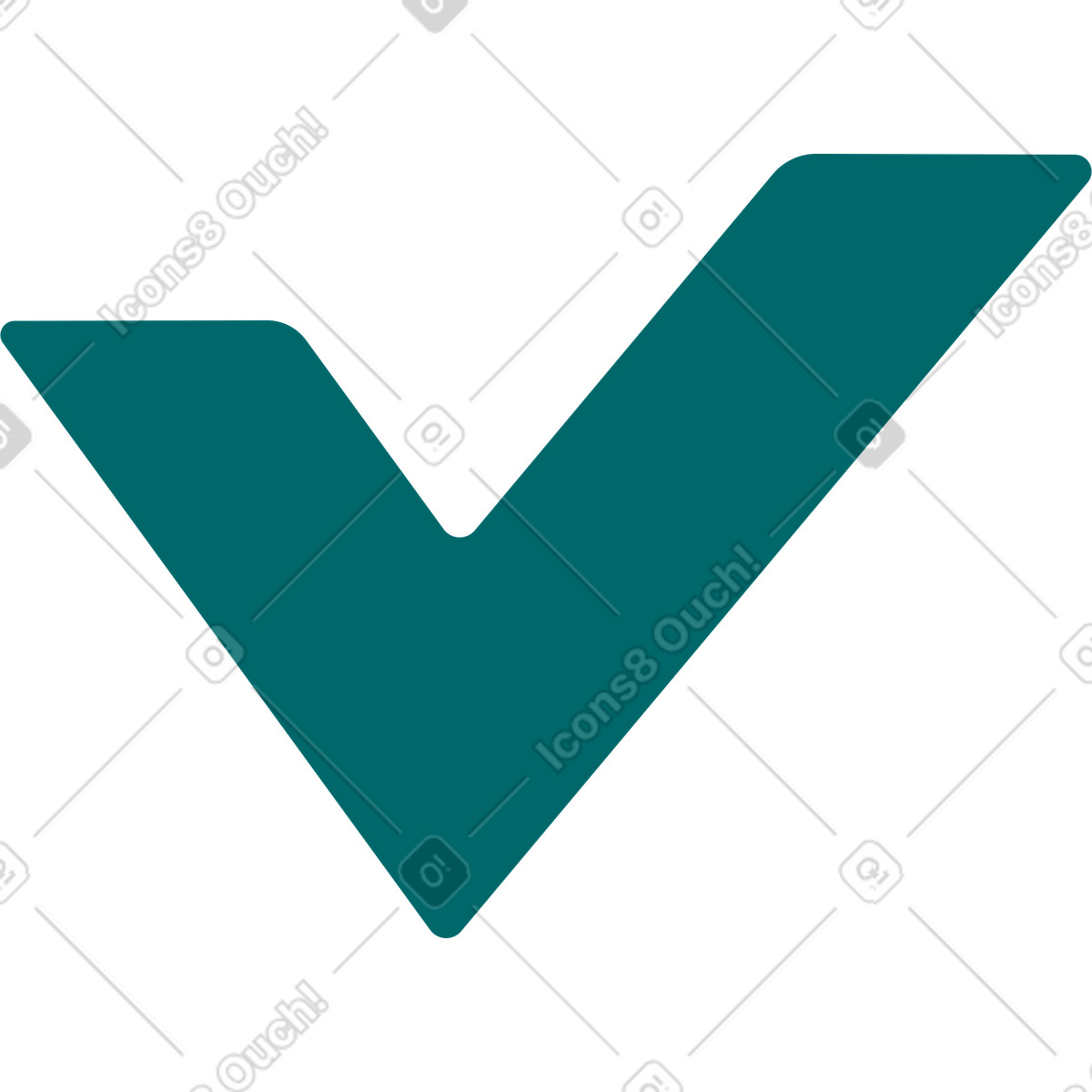 Big check mark illustration in PNG, SVG