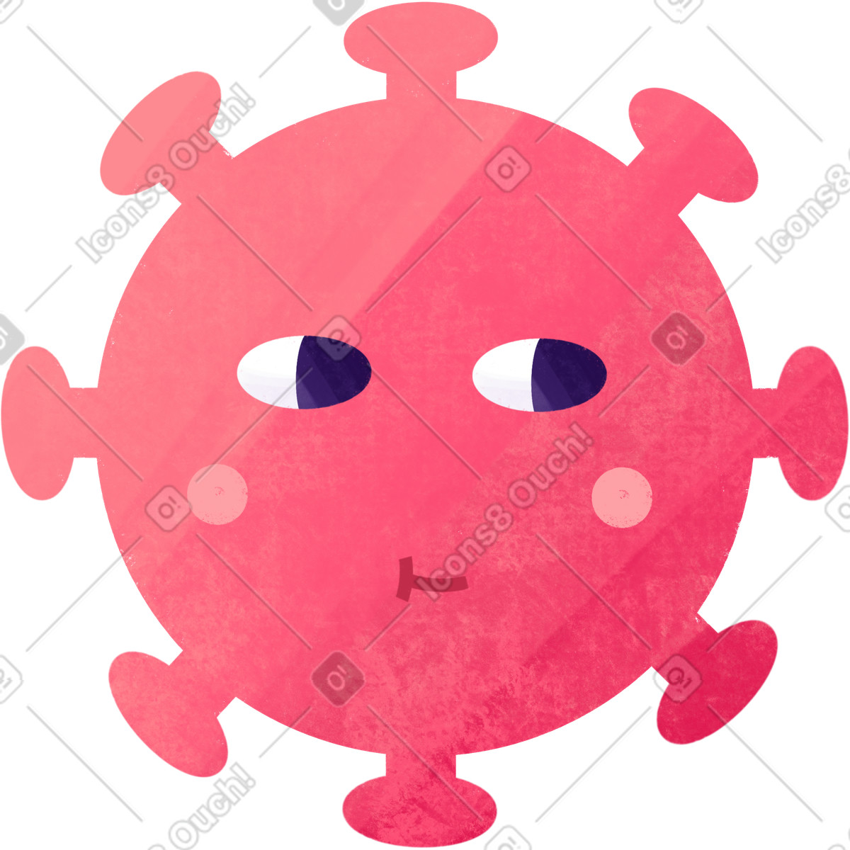 Ilustração de Bactérias covid em no estilo Bonbon para baixar em PNG, SVG