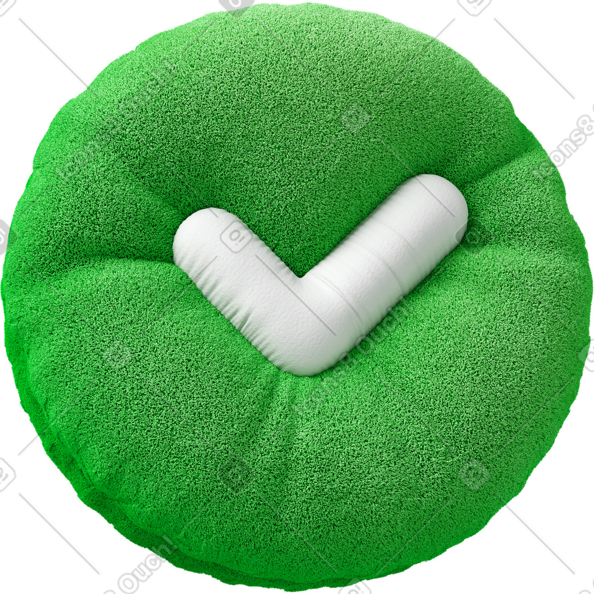 Green check mark illustration in Experimental style download in PNG, SVG