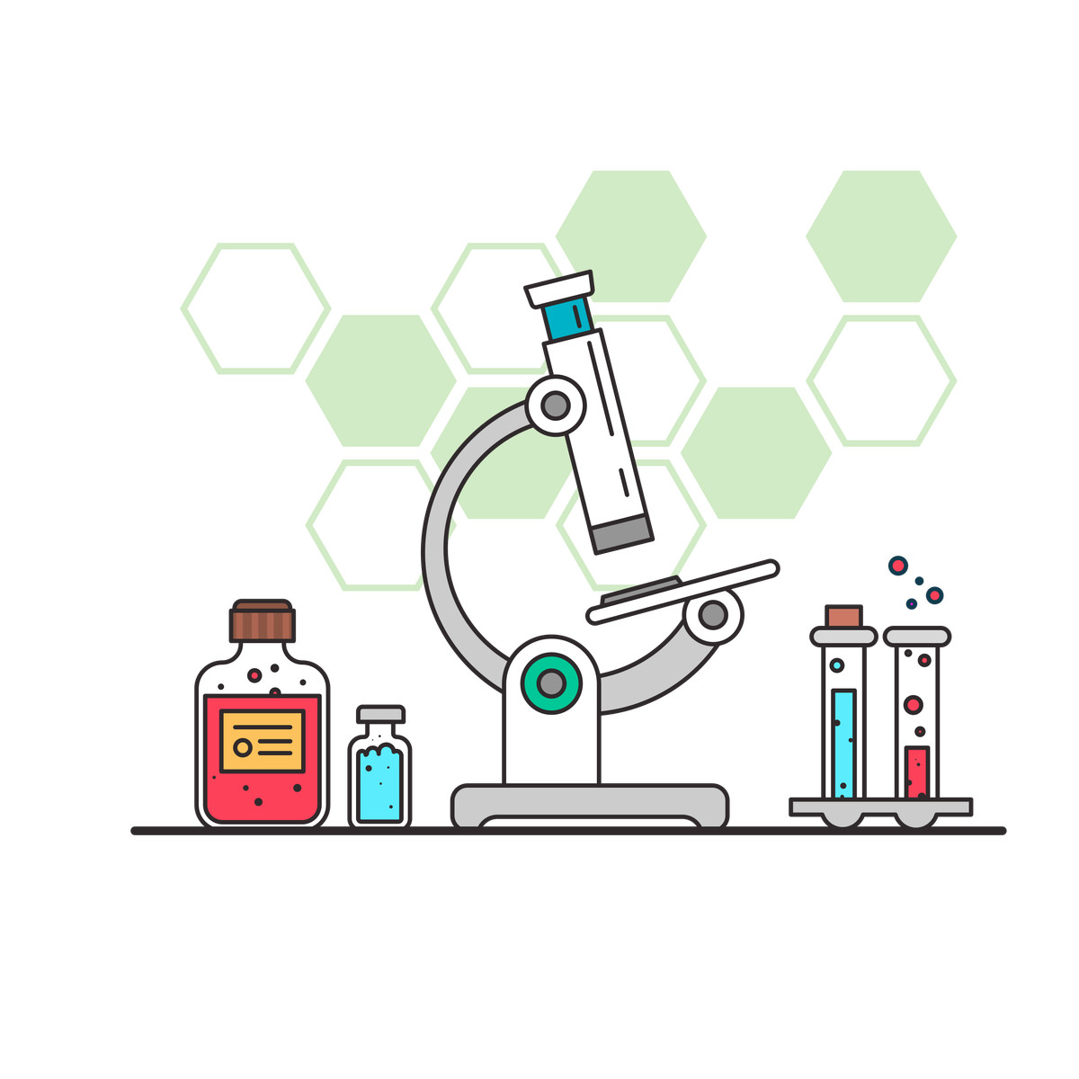 Illustration Laboratoire médical dans le style Gummy à télécharger aux formats PNG, SVG