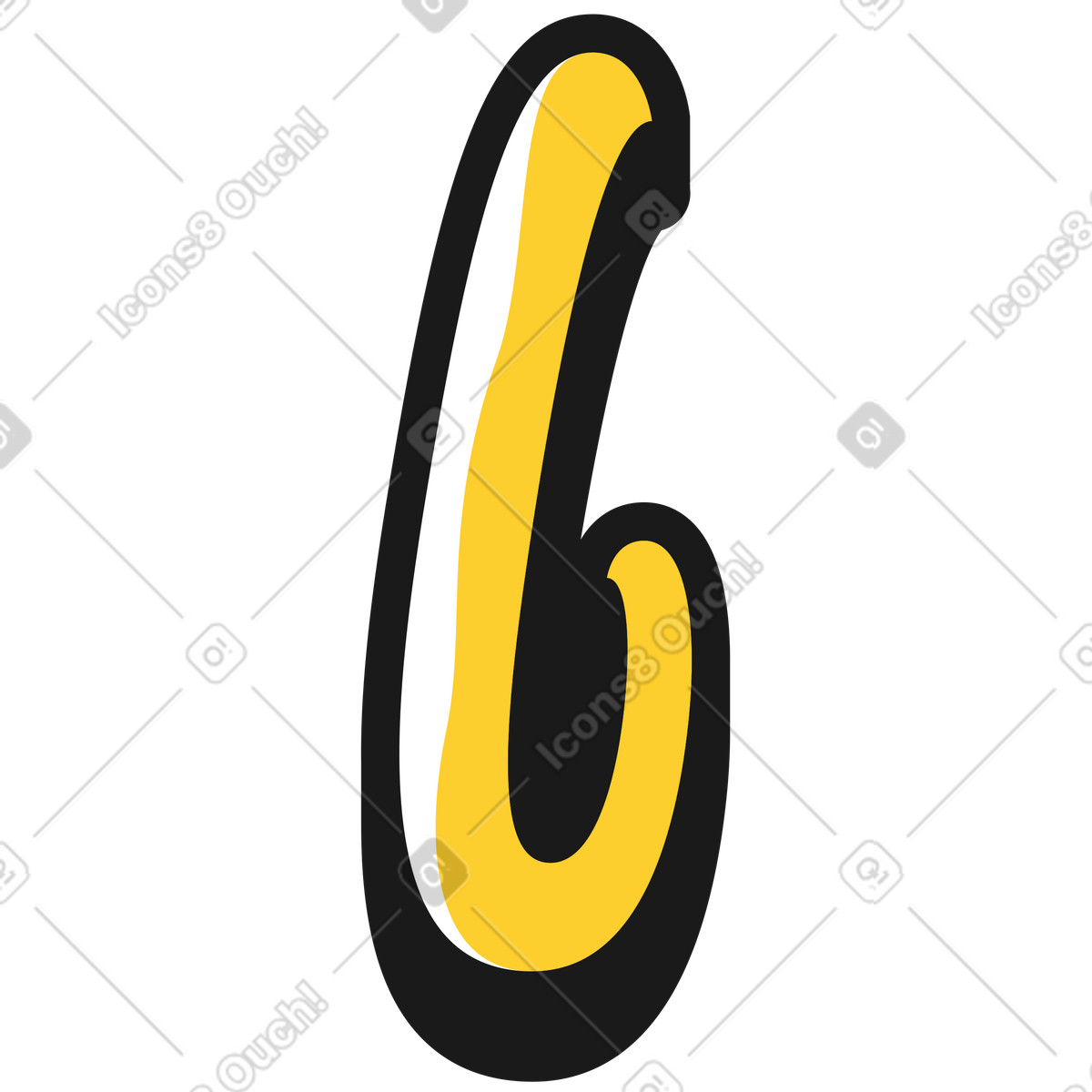 Ilustración Letra minúscula l en estilo Taxi a descargar en PNG y SVG
