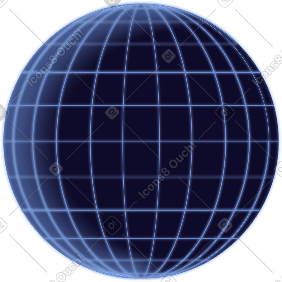 Digitaler planet-Illustration im Dimension-Stil als Download in PNG, SVG