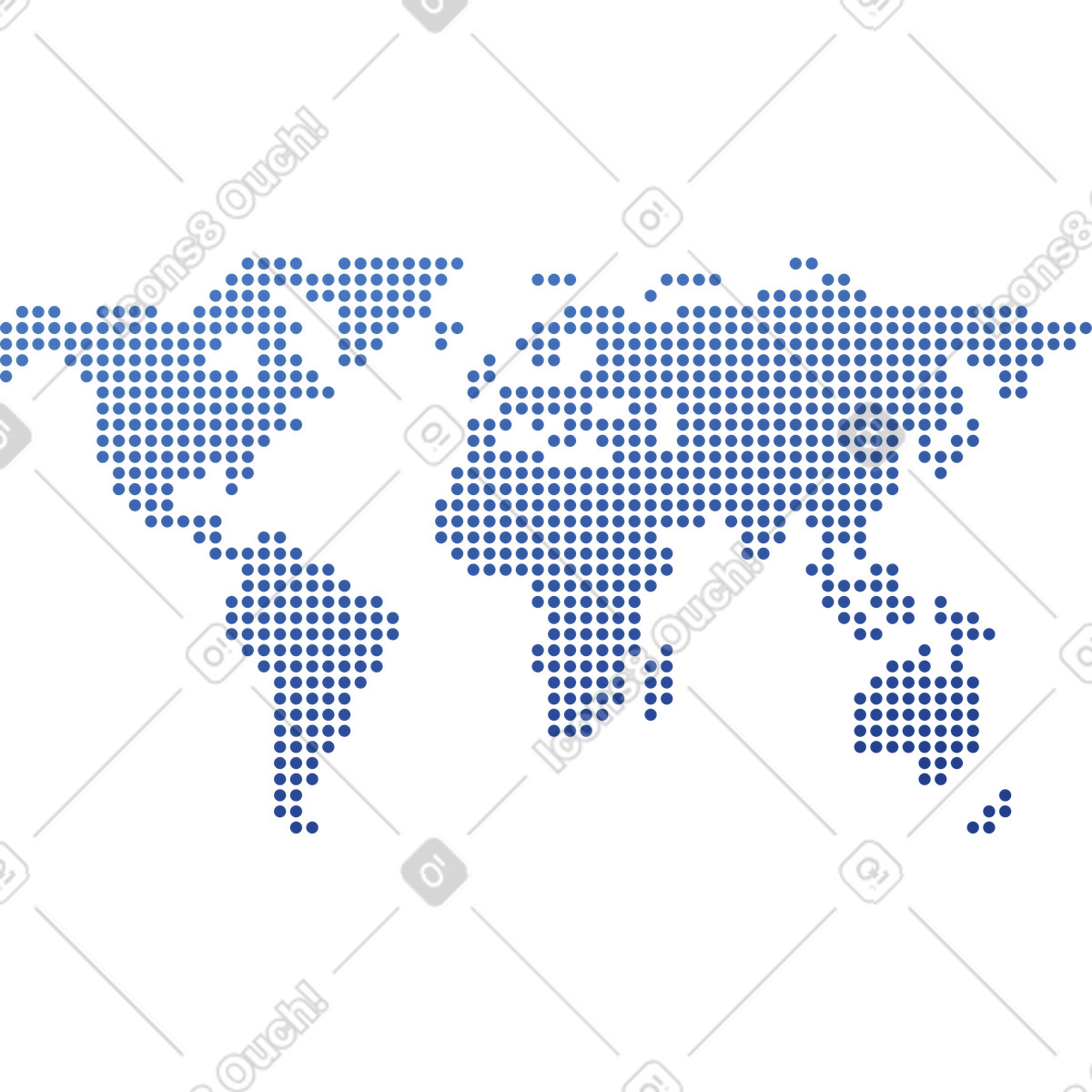 World map with glowing dots illustration in Quantum style download in PNG, SVG