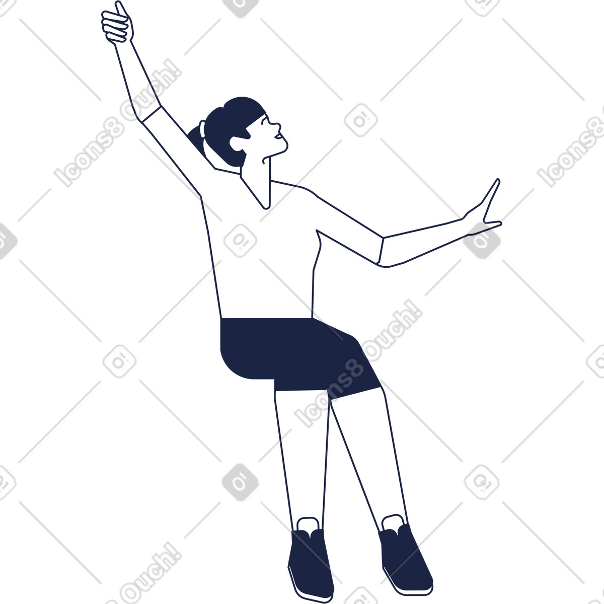 下载 Urban Line 风格的 女人 插画，支持 PNG、SVG 格式