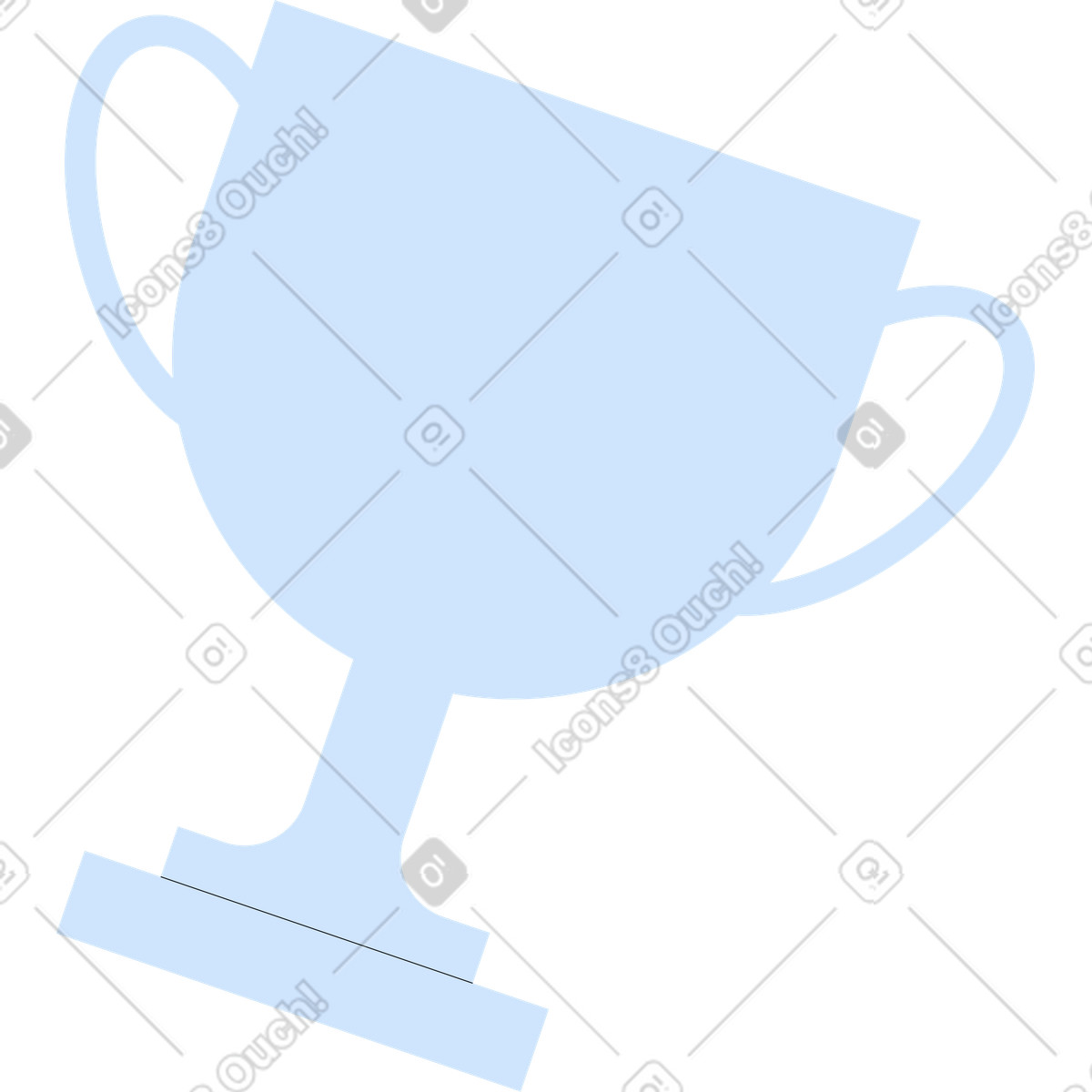 下载 Tiny 风格的 蓝色优胜者杯 插画，支持 PNG、SVG 格式