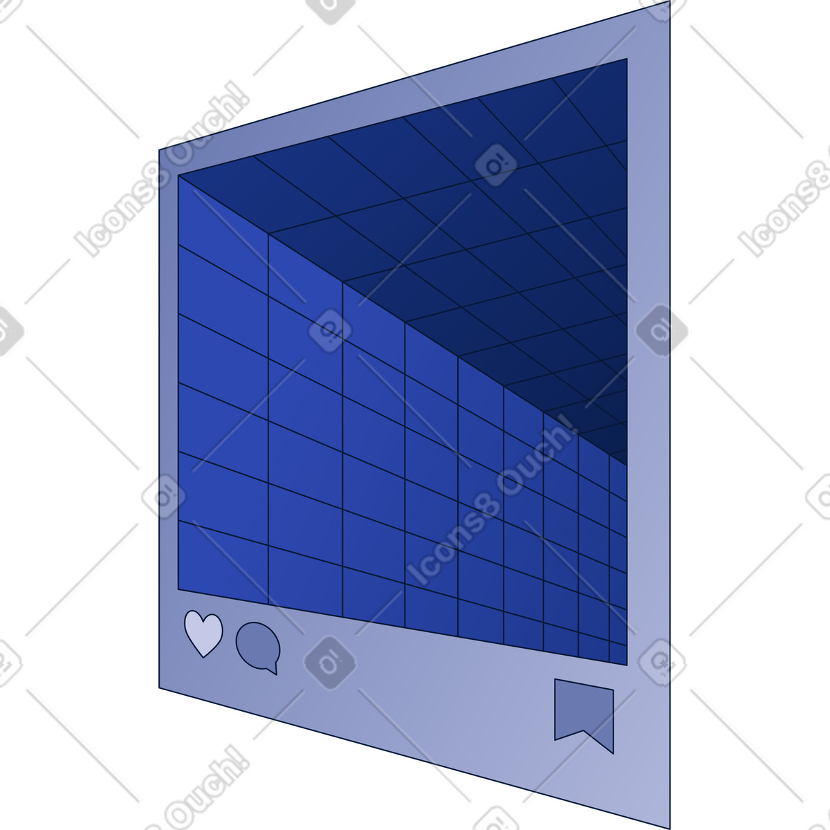 Social media post illustration in PNG, SVG