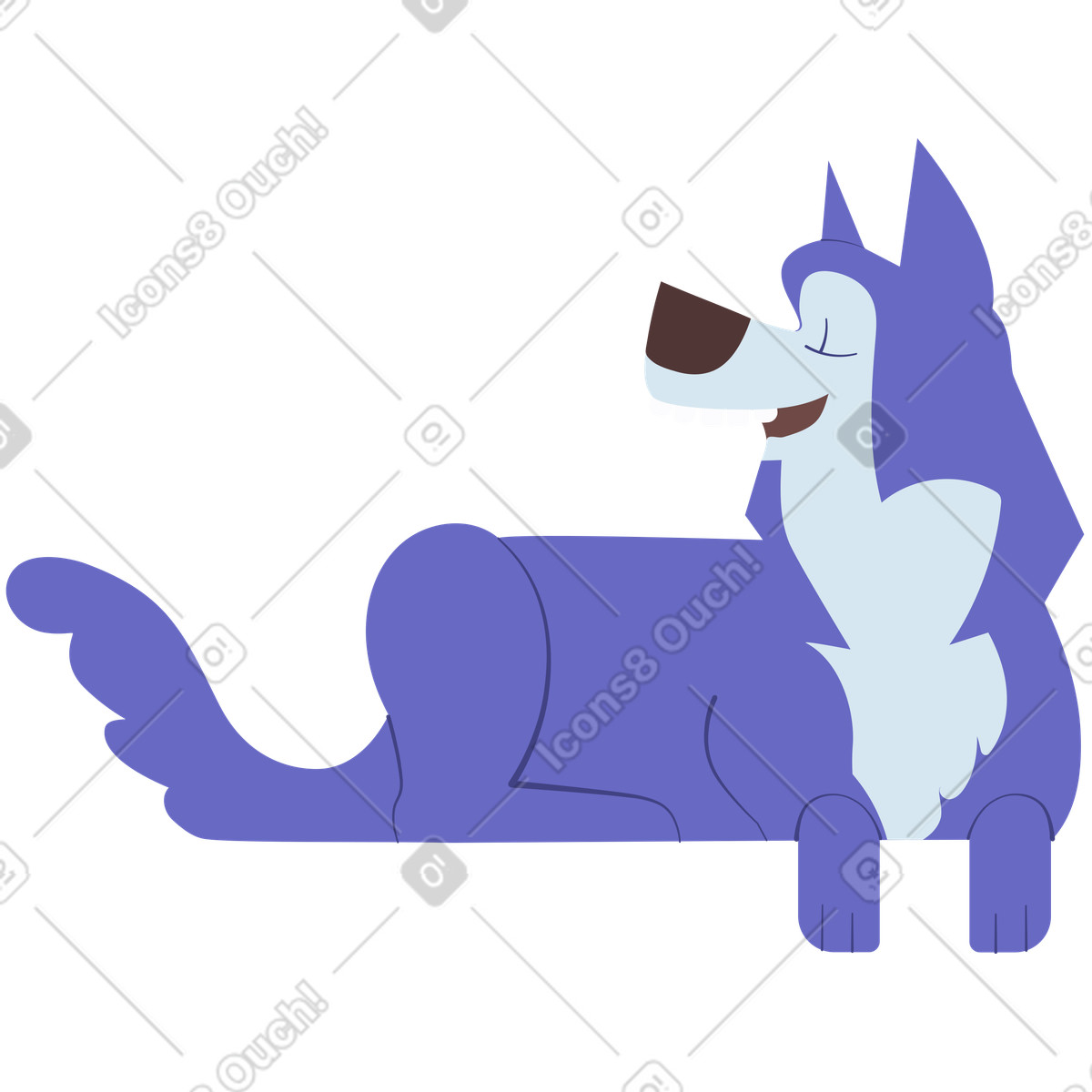 Ilustración Fornido en estilo Woof a descargar en PNG y SVG