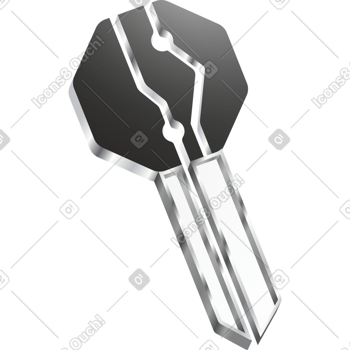 Key illustration in Token style download in PNG, SVG