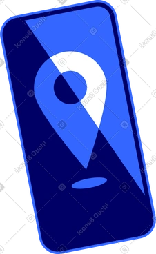Teléfono con icono de geolocalización PNG, SVG