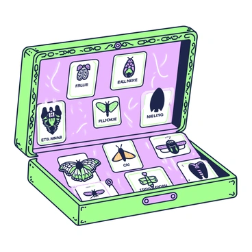 A vintage display box is open, showcasing pinned moth specimens arranged meticulously inside. The box has a wooden frame with intricate carvings along its edges. Each specimen is mounted on a small, labeled card, highlighting its name and origin. The moths vary in size and shape, with some exhibiting broad wings and others having long, delicate bodies. They display a range of intricate patterns on their wings, showcasing the beauty of different species from around the world. The background of the box features a soft, textured fabric that enhances the presentation of the specimens.