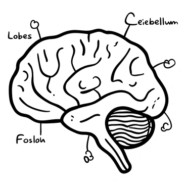 A close-up view of the cerebellum, highlighting its structure and functions