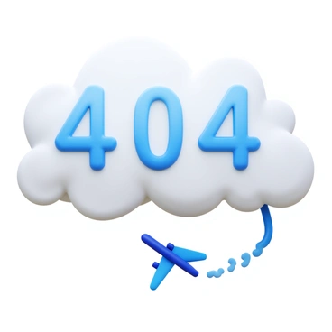 A cloudy sky with clouds forming the numbers '404' as a small plane flies by