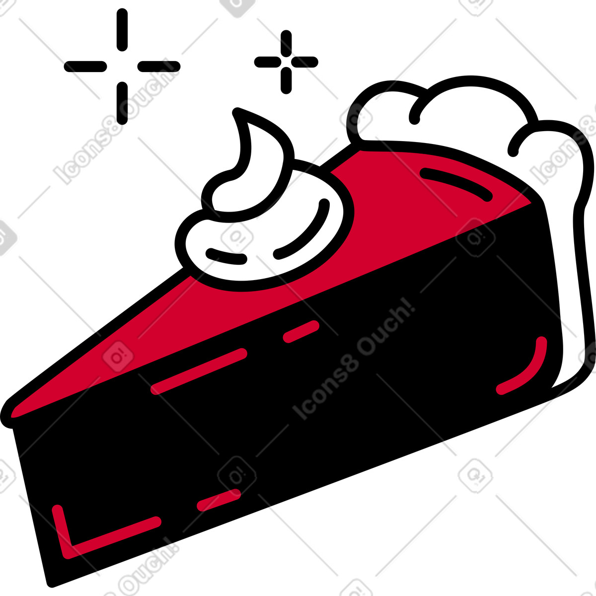 Illustration Morceau de tarte dans le style Ruby à télécharger aux formats PNG, SVG