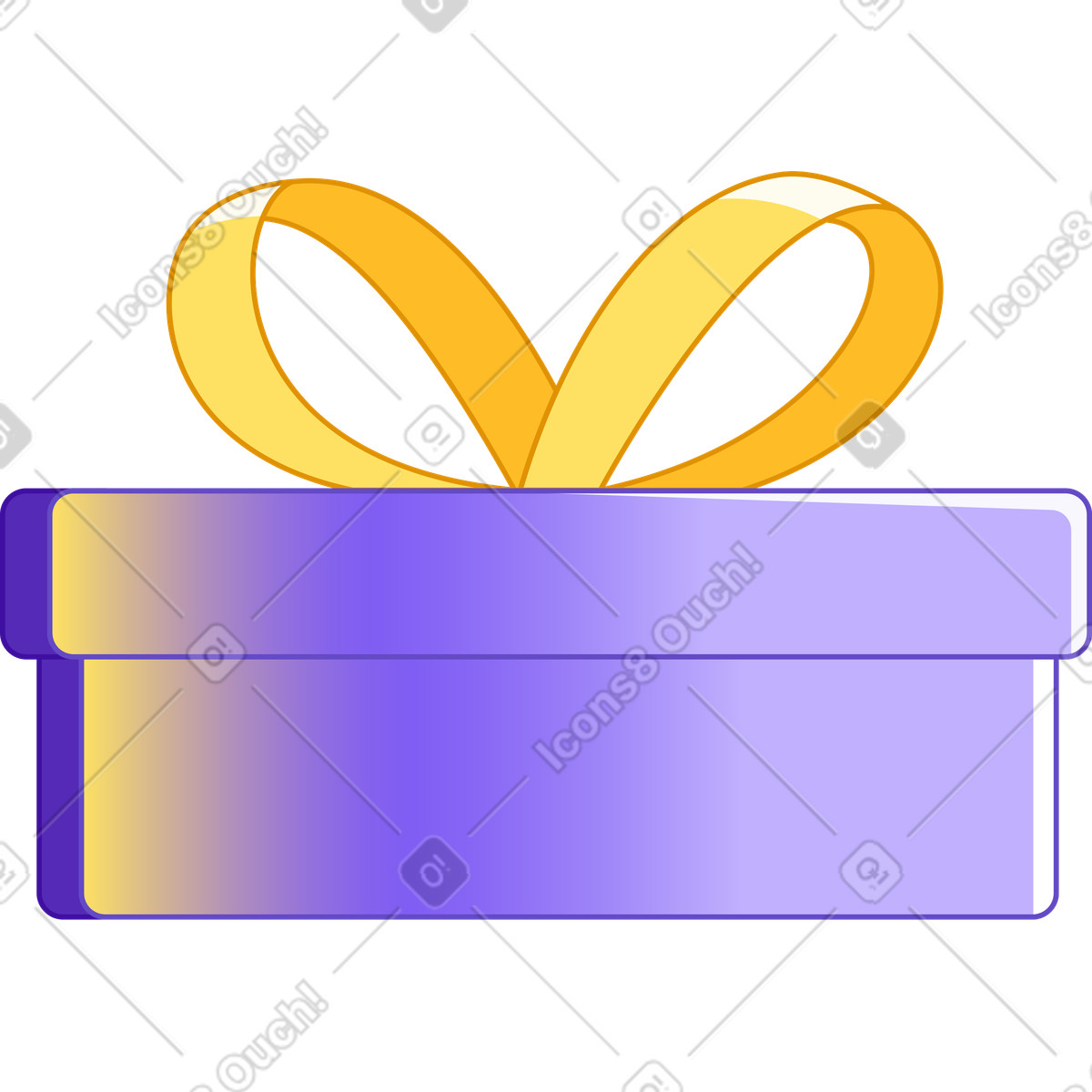 Ilustración Pequeño regalo en estilo Rainbow a descargar en PNG y SVG
