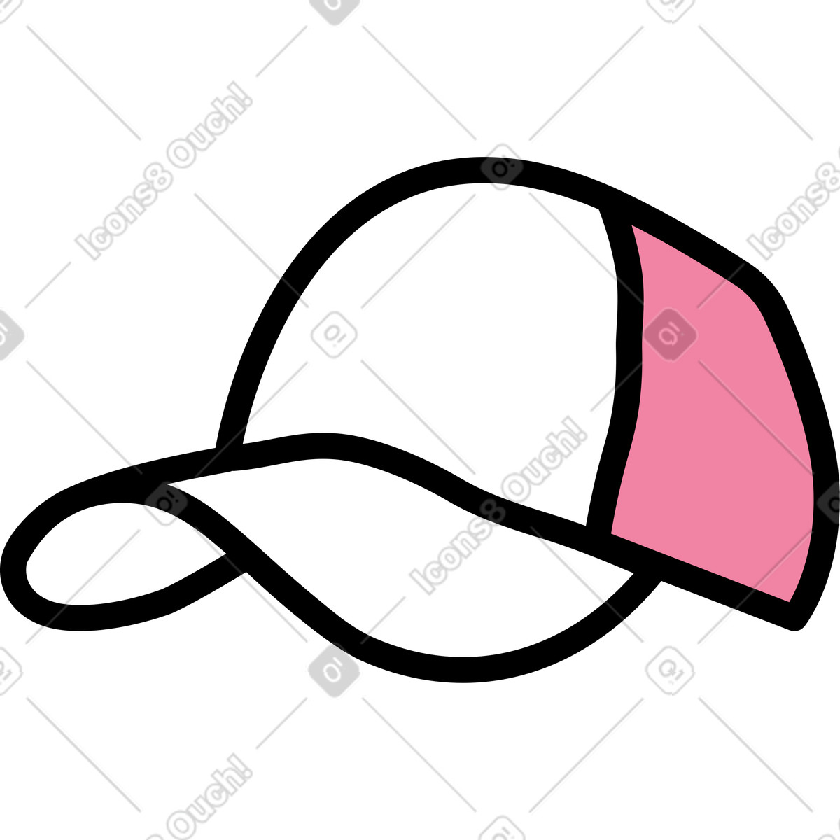Ilustração de Boné em no estilo Notes para baixar em PNG, SVG