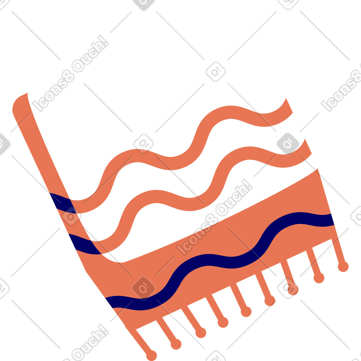 Schal-Illustration im Lounge-Stil als Download in PNG, SVG