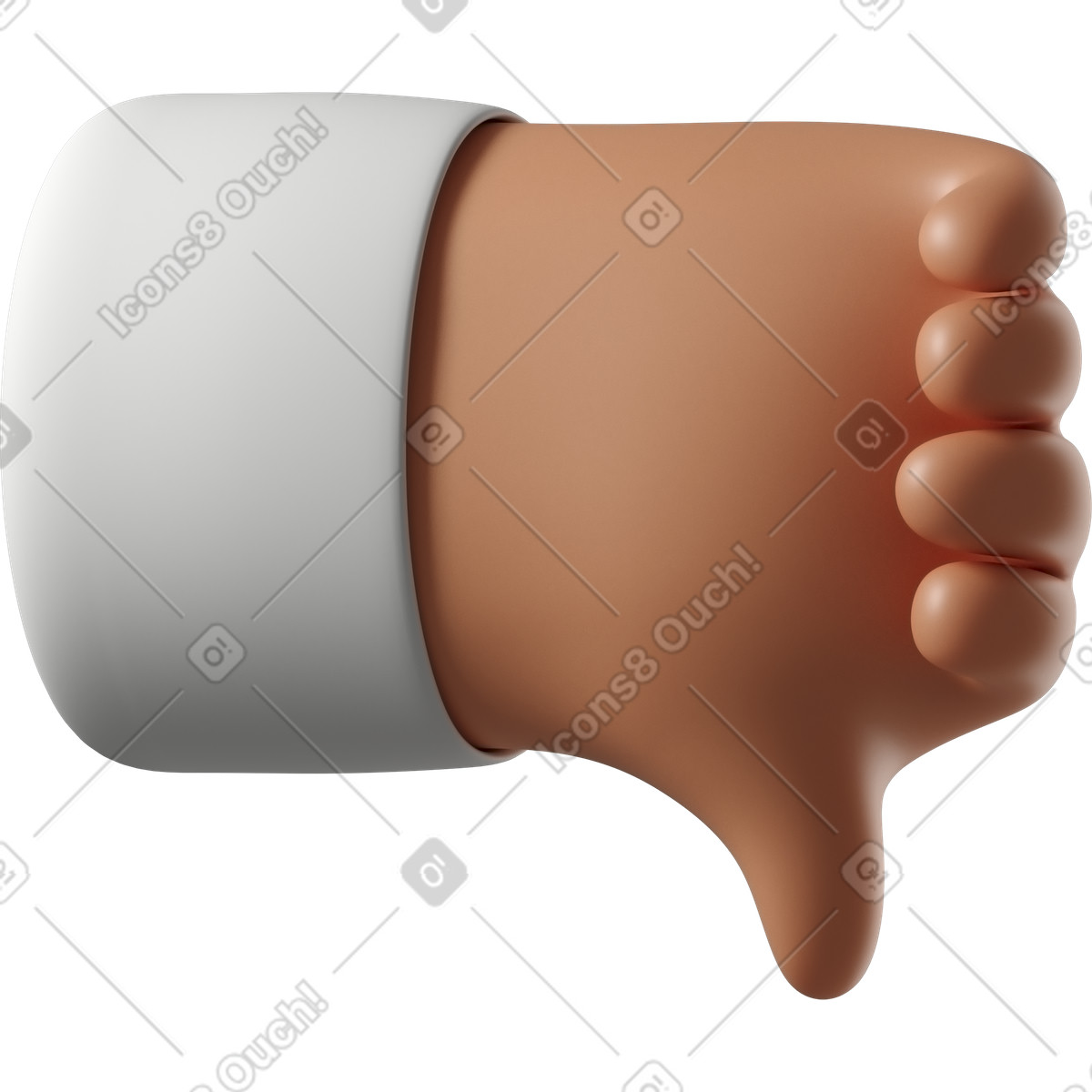 下载 3D Hands Fun&Wild 风格的 晒黑的皮肤手不喜欢 插画，支持 PNG、SVG 格式