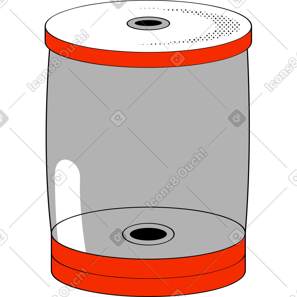 Ilustración Botella en estilo Looney a descargar en PNG y SVG