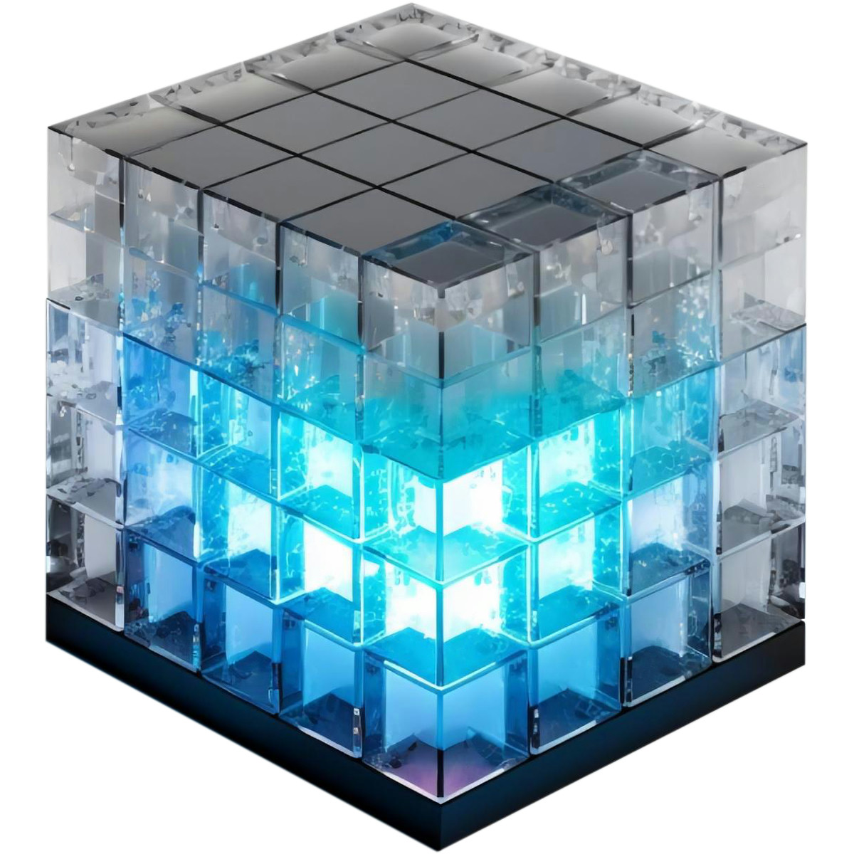 Blocks composition illustration in 3D style download in PNG, SVG