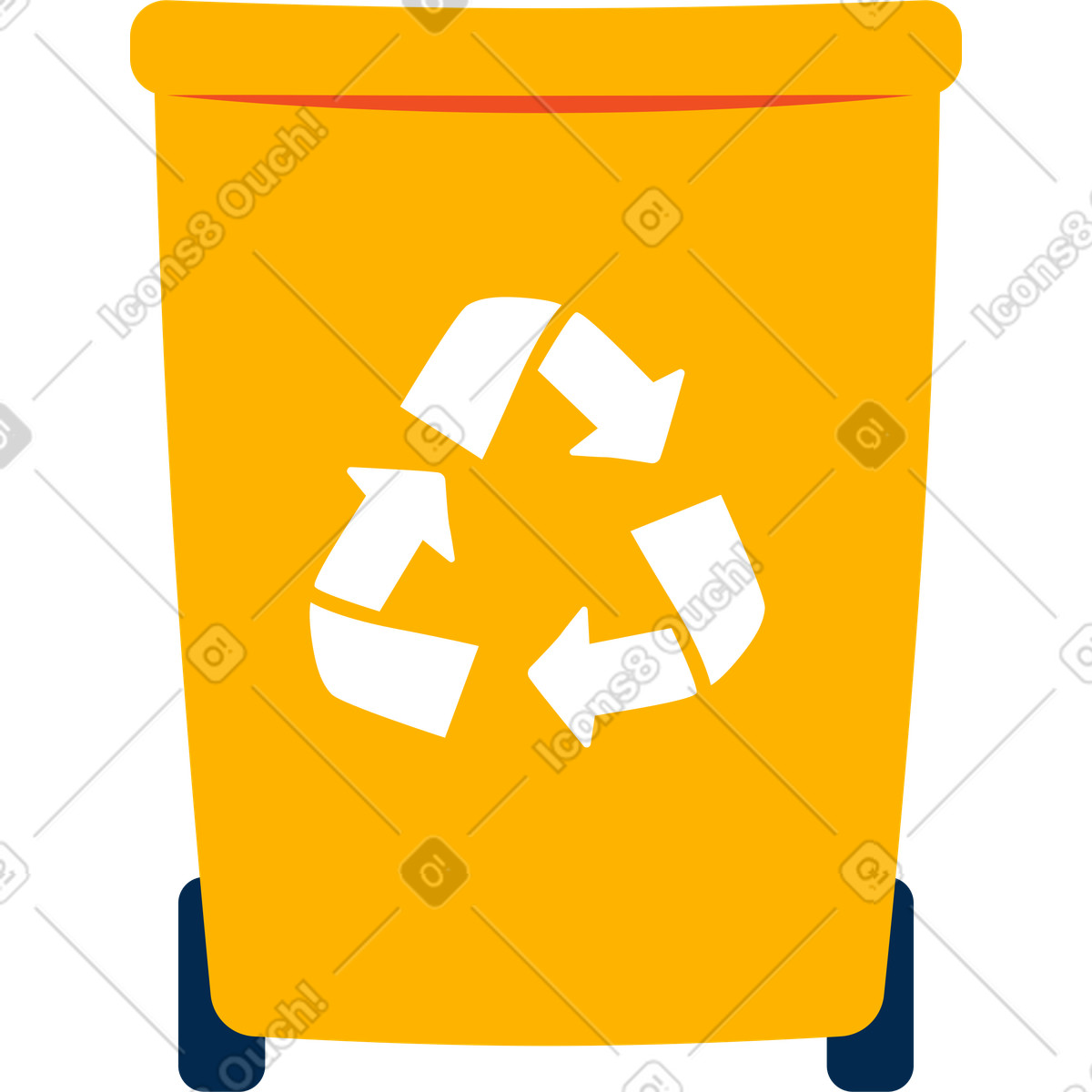 Ilustração de Lixeira em no estilo Flame para baixar em PNG, SVG