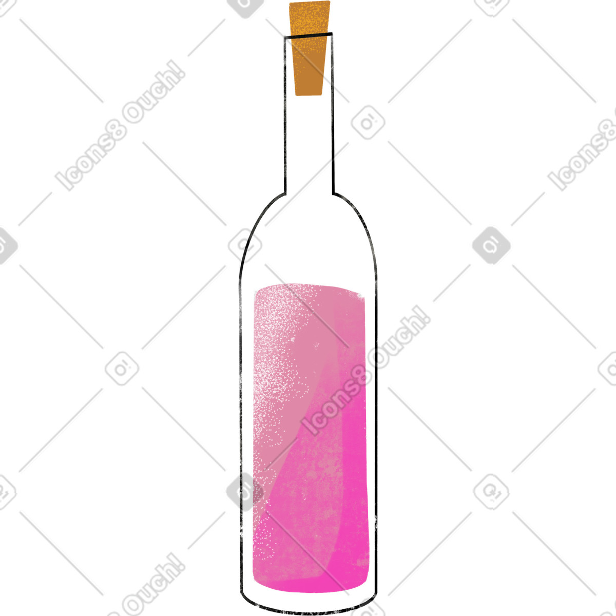 Fabulous スタイルの ピンクのボトル のイラストをPNG、SVG形式でダウンロード