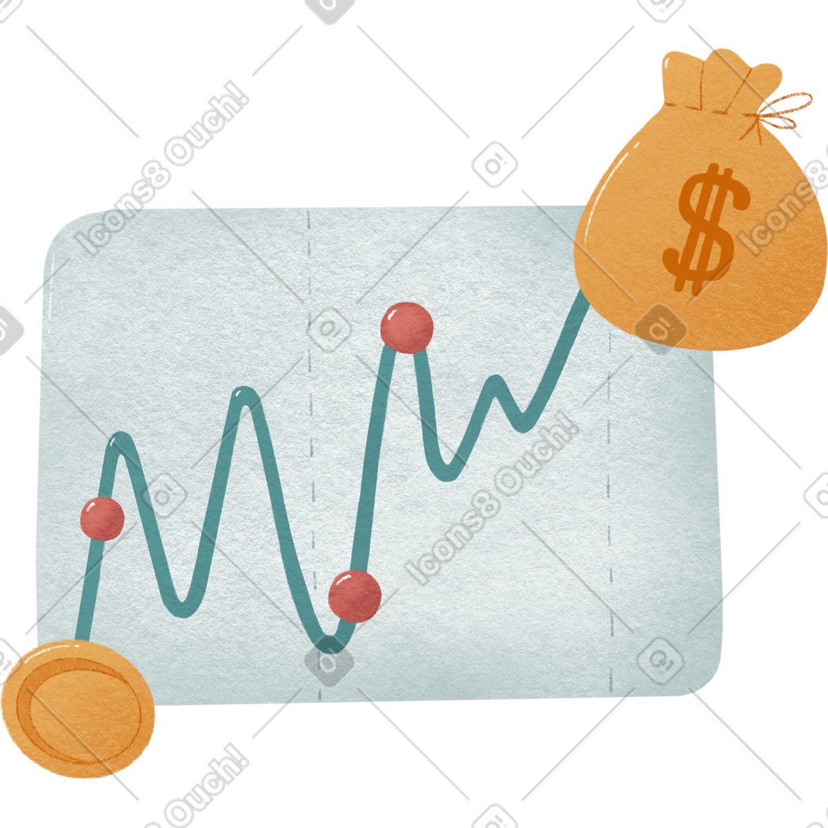 Woolly スタイルの Schedule for investing money to make a profit のイラストをPNG、SVG形式でダウンロード