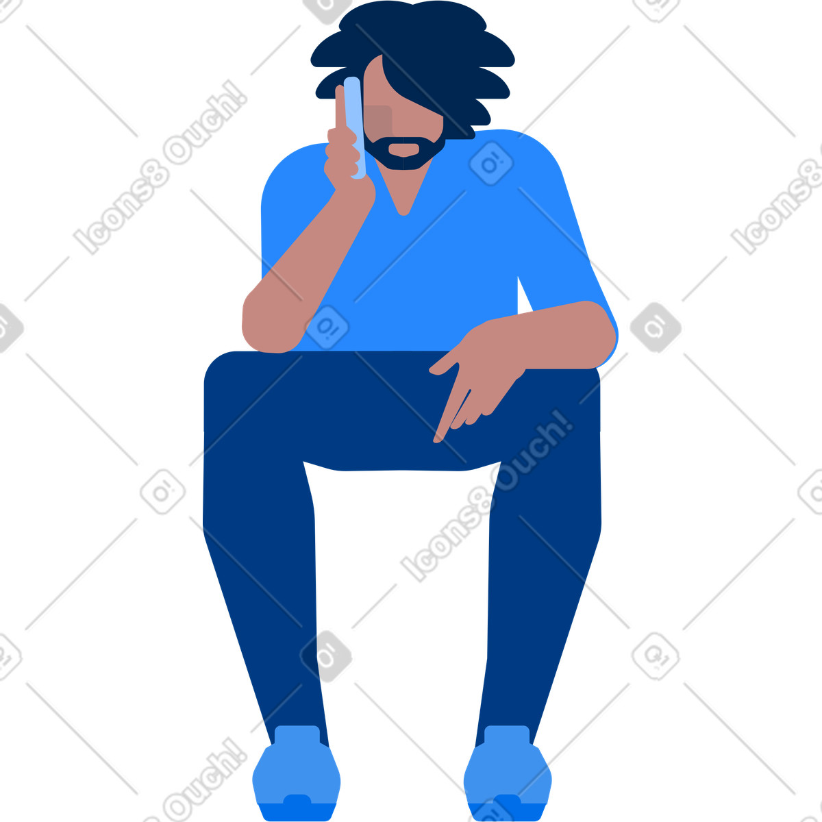 Uomo illustrazione in stile Urban scarica in PNG, SVG