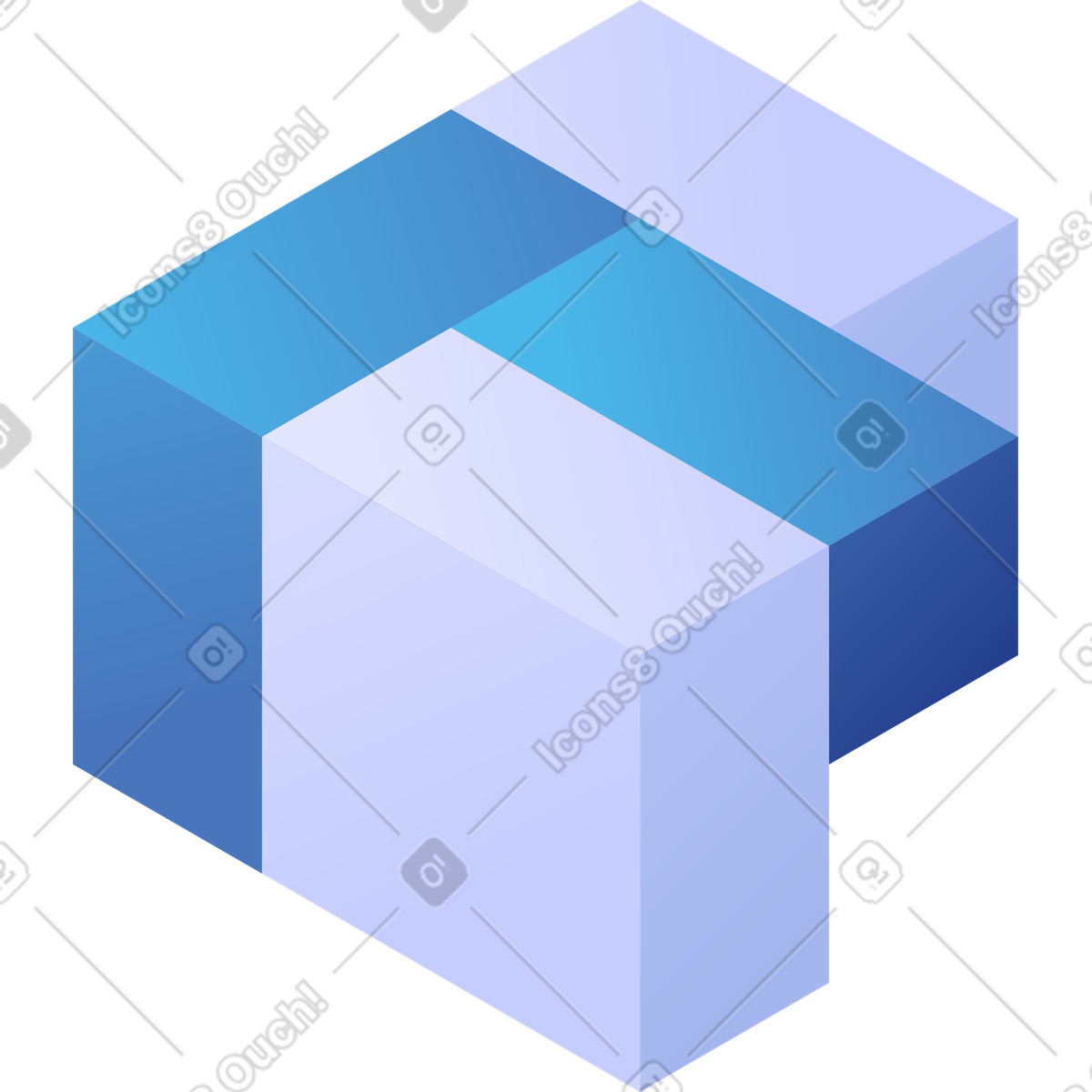 Ilustración Forma geométrica modular en estilo Quantum a descargar en PNG y SVG