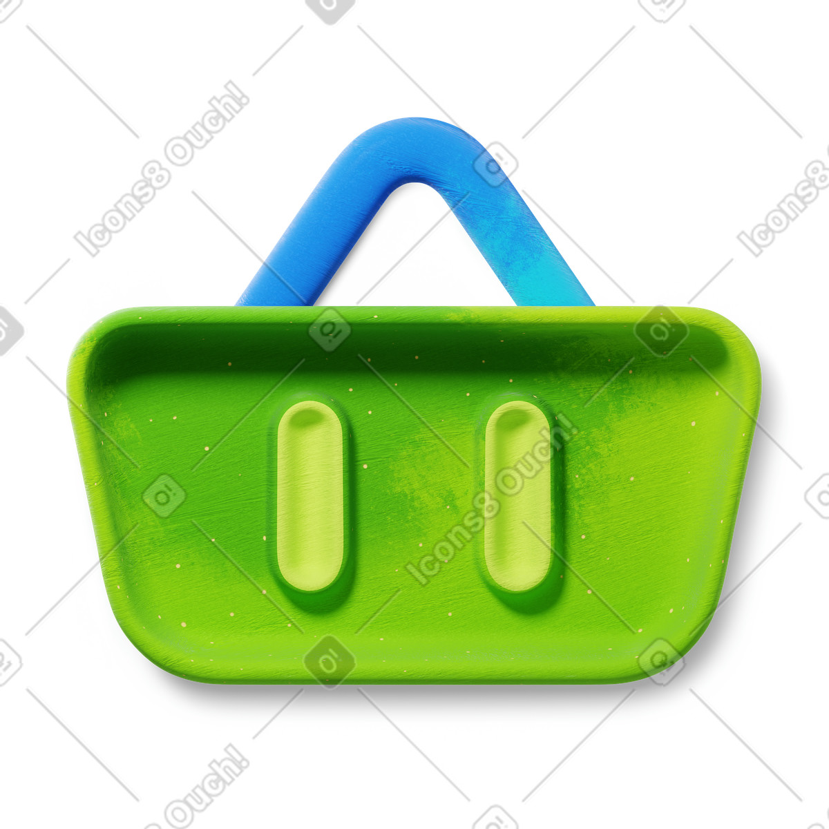 Ilustração de E-commerce shopping basket for online retail checkout em no estilo 3D Microsoft Fluent illustration para baixar em PNG, SVG