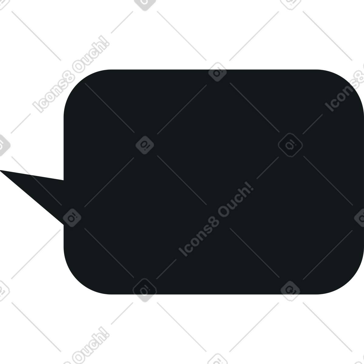 Speech bubble illustration in Midnight style download in PNG, SVG