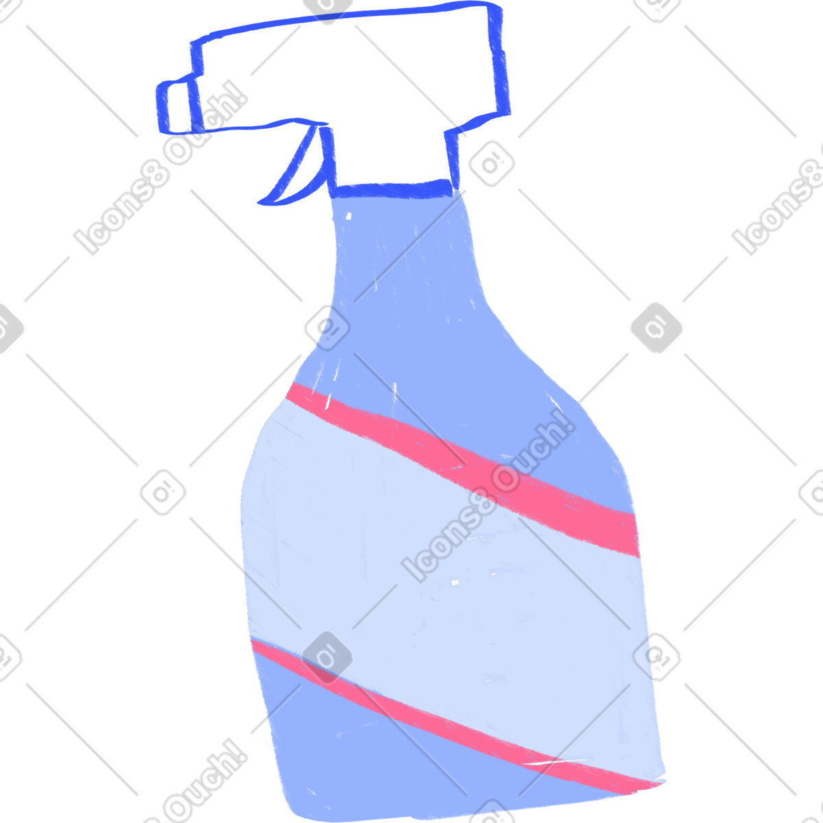 Spritzer bottle illustration in Quirky style download in PNG, SVG
