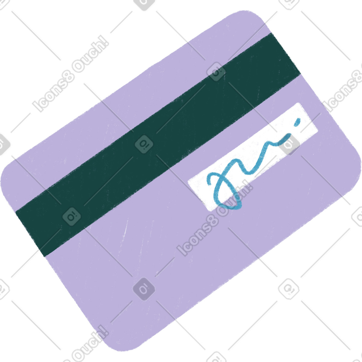 Lilac credit card-Illustration im Tutti-Stil als Download in PNG, SVG