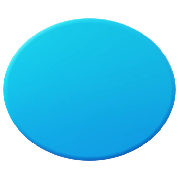 A solid blue circular object - 3D Fluency style illustration