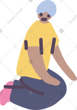 Sitting man PNG, SVG