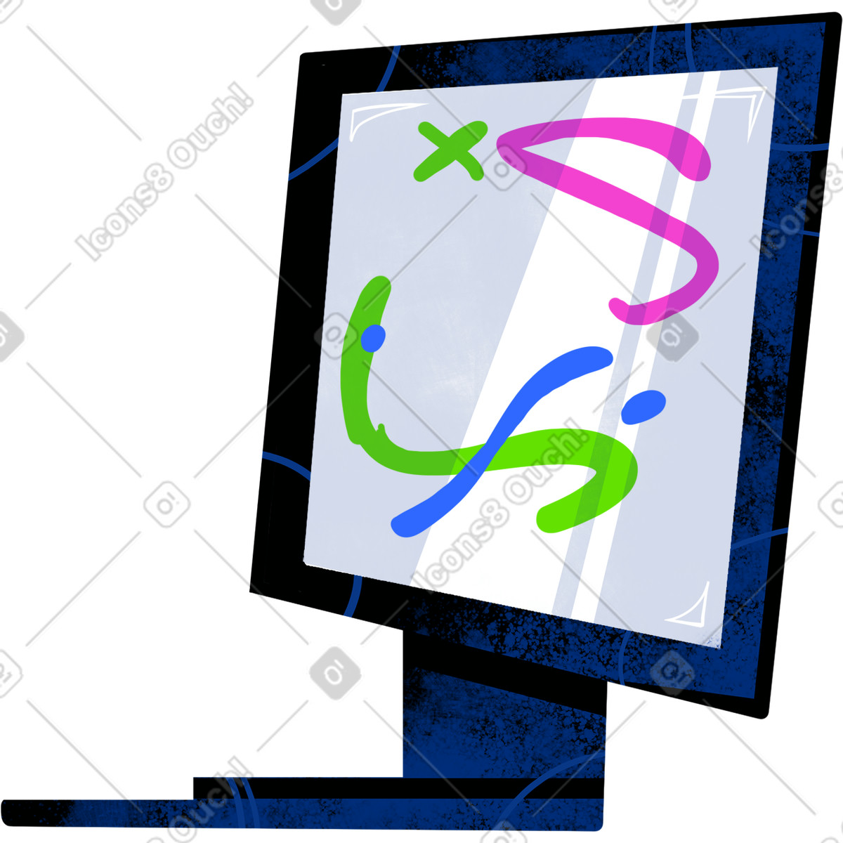 Ilustração de Monitor for drawing em no estilo Flare para baixar em PNG, SVG