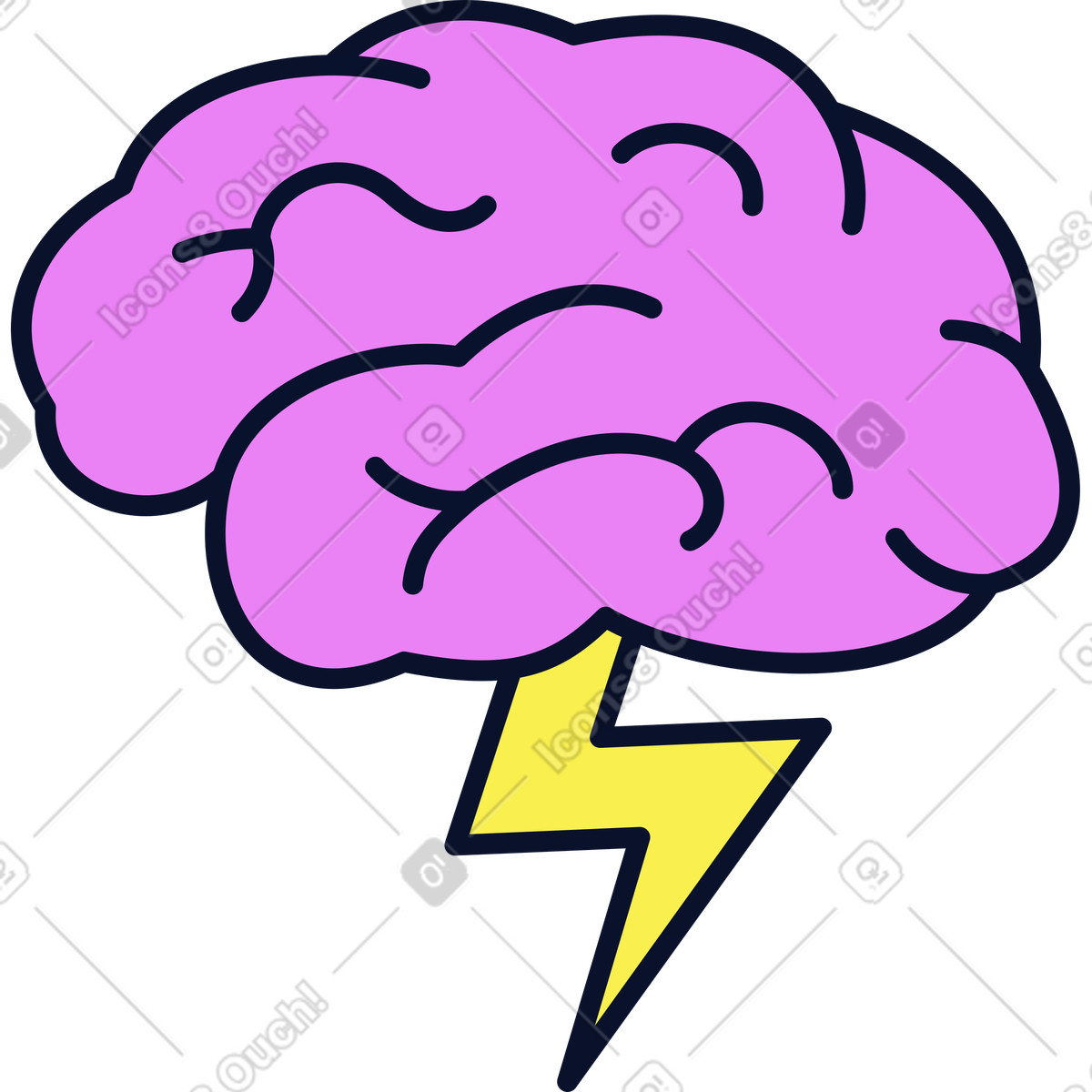 Brainstorm icon illustration in Flexy style download in PNG, SVG