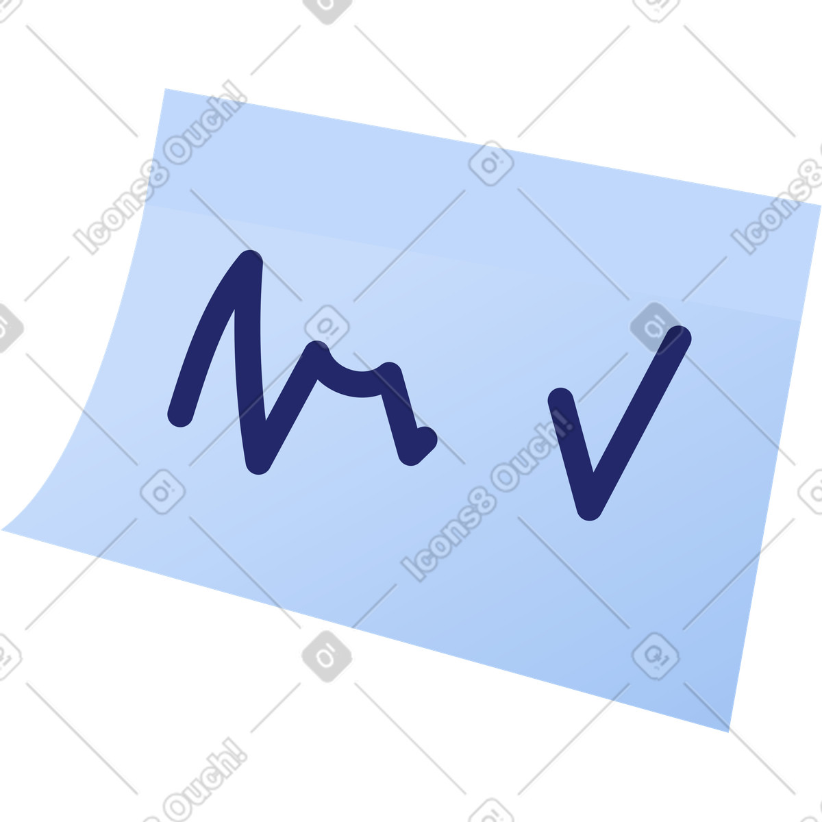 Sticker note illustration in Clip style download in PNG, SVG