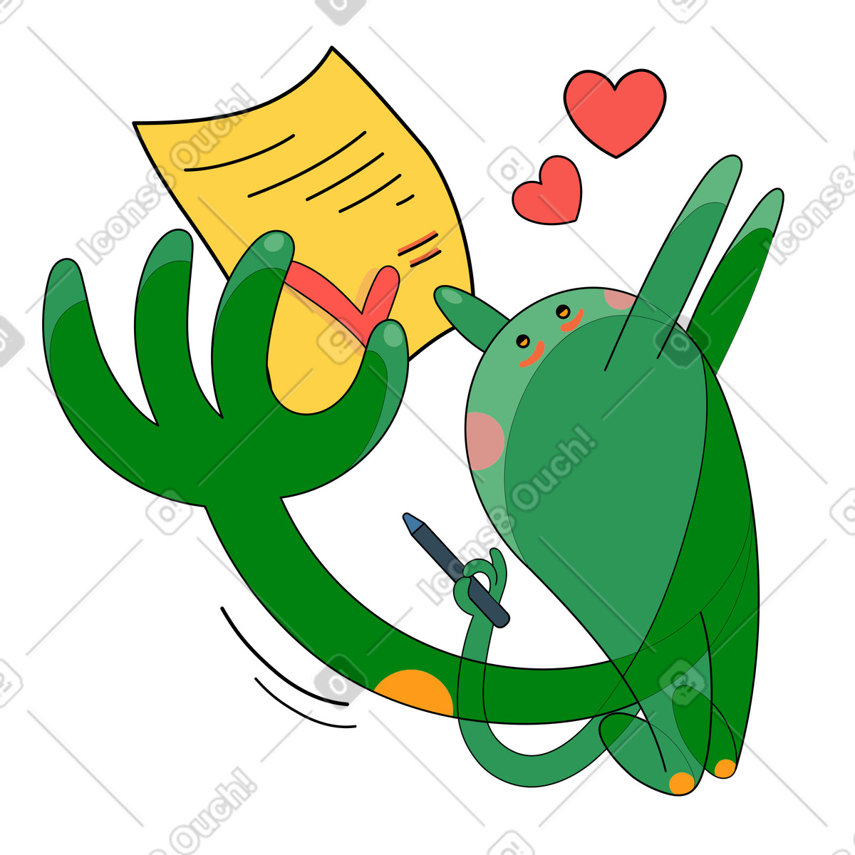 Brief-Illustration im Surr-Stil als Download in PNG, SVG