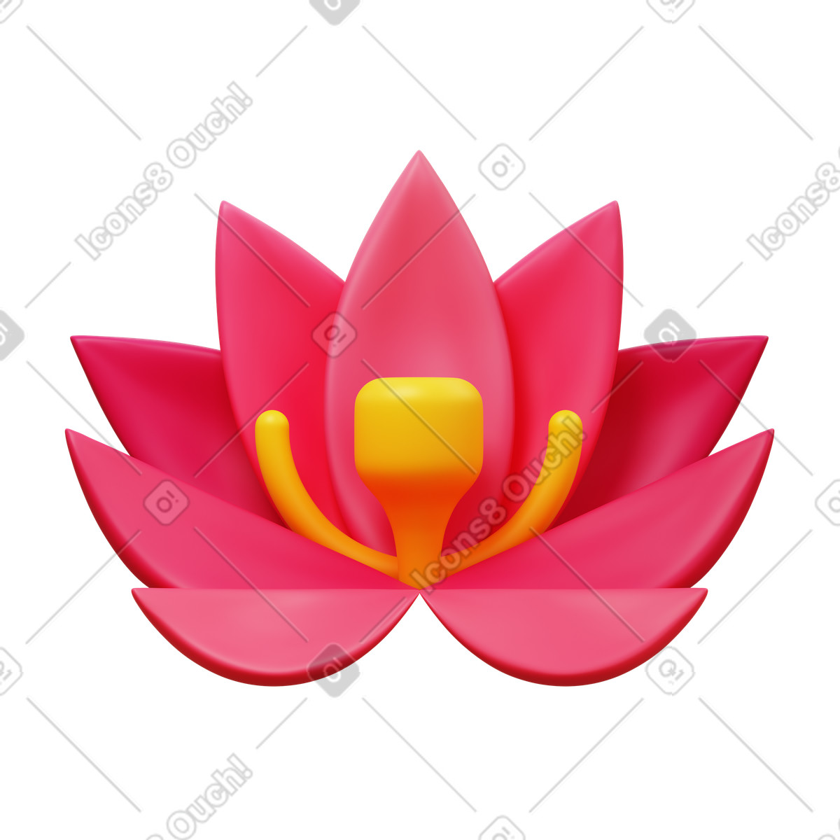 3D Fluency スタイルの Lotus のイラストをPNG、SVG形式でダウンロード