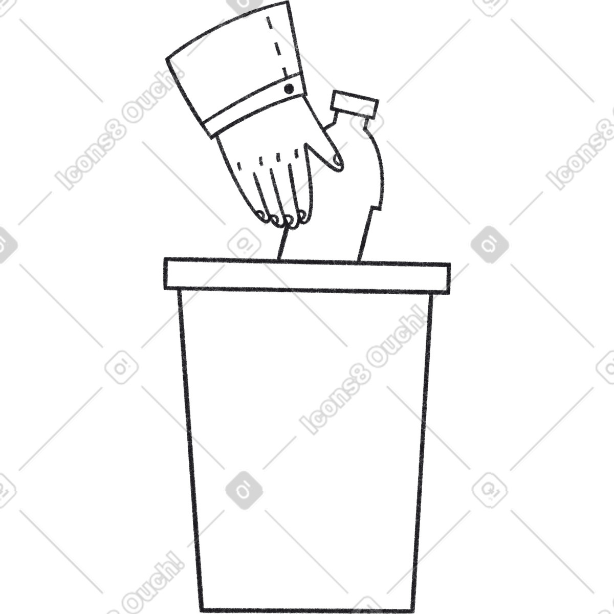 Ilustração de Caixote para plástico em no estilo Bonbon Line baixar em PNG, SVG