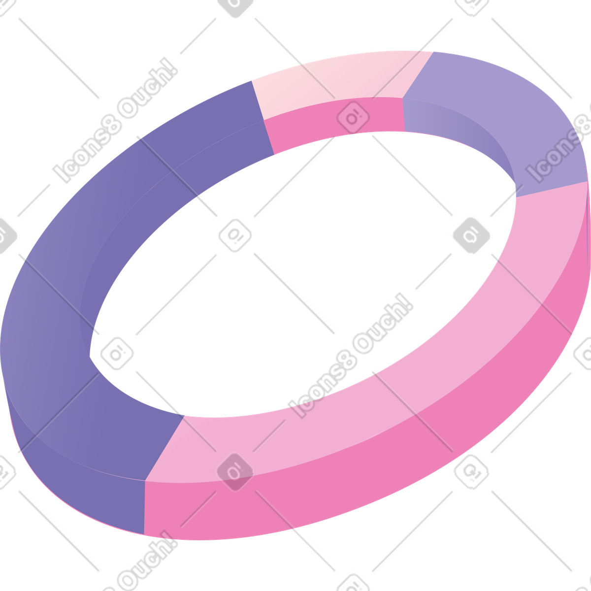 Ilustração de Gráfico pizza colorido em no estilo Coworking para baixar em PNG, SVG