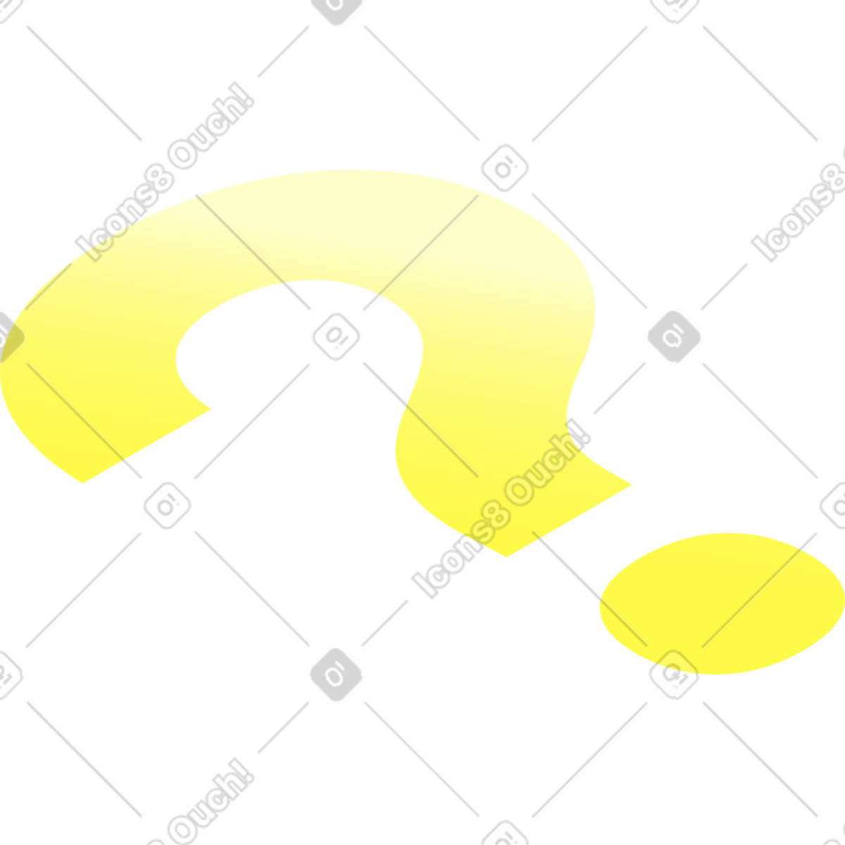 Question mark illustration in Isotech style download in PNG, SVG