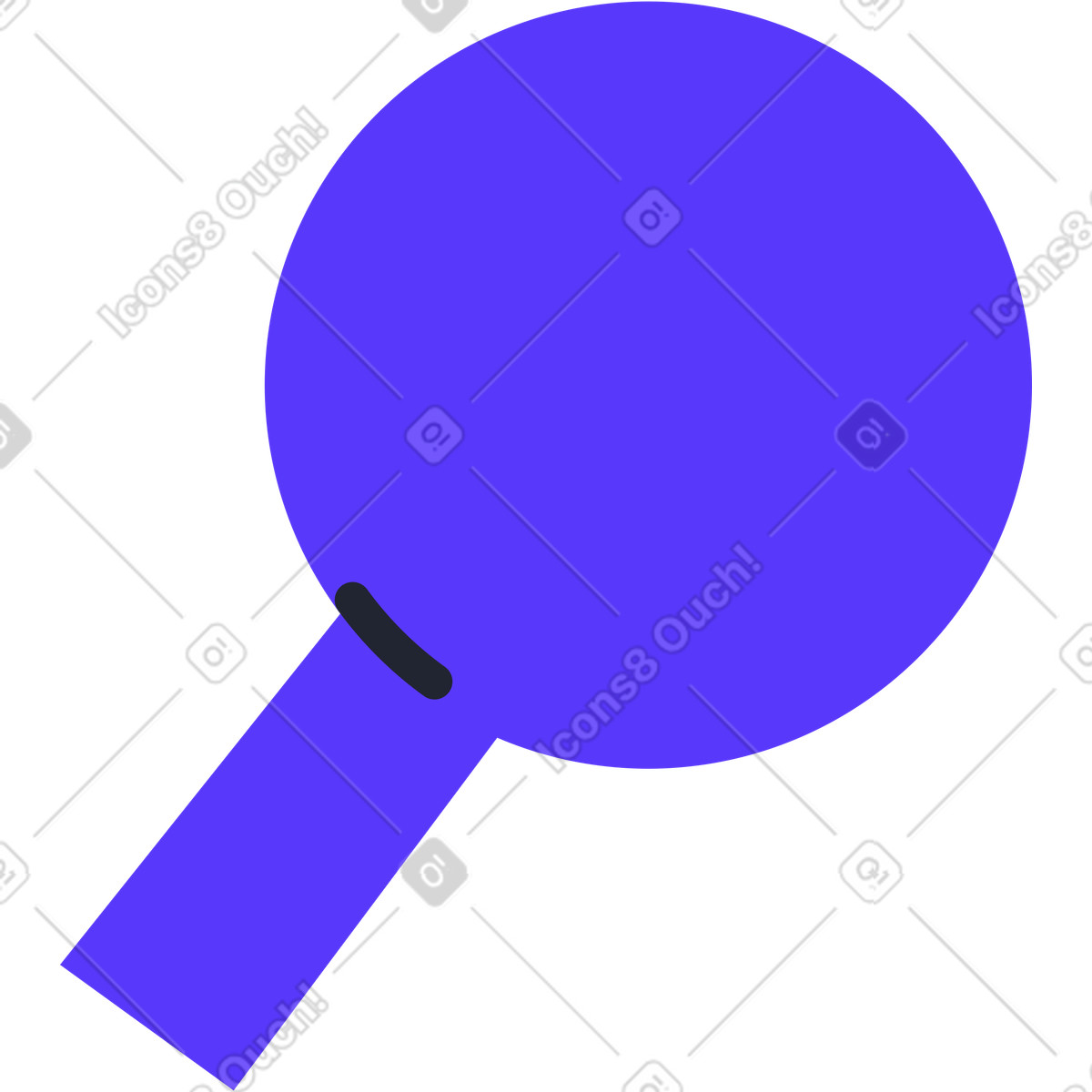 Table tennis racket illustration in Pablita style download in PNG, SVG