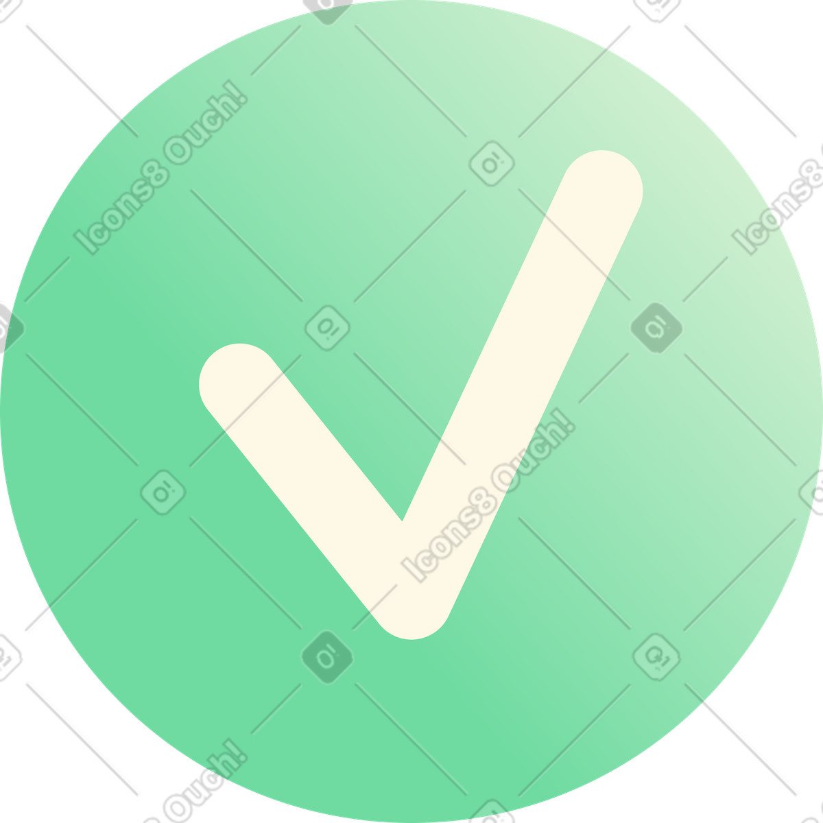 Check mark icon illustration in Beam style download in PNG, SVG