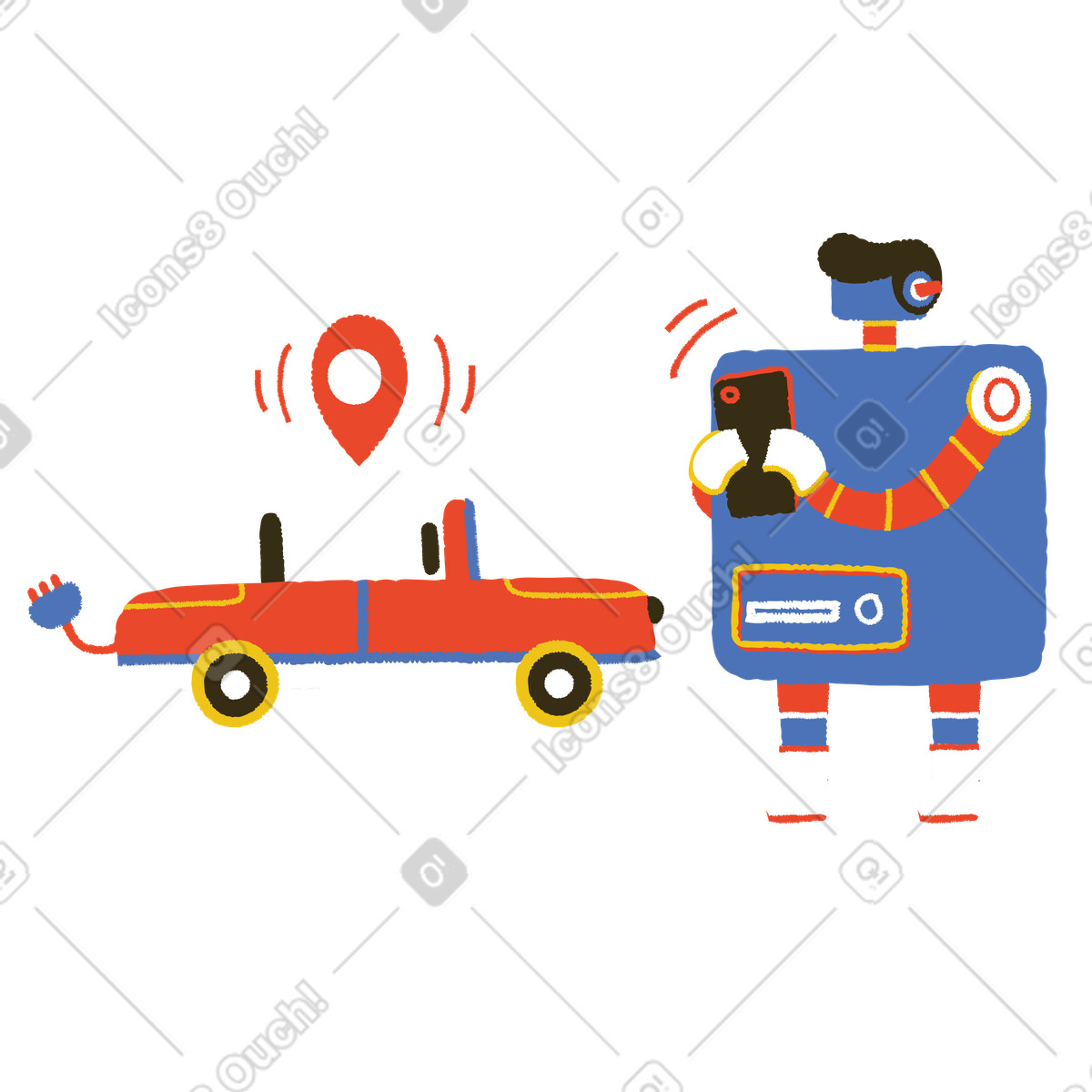 Bermuda スタイルの 私の車はどこですか のイラストをPNG、SVG形式でダウンロード