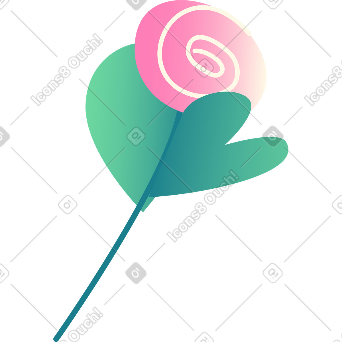 Pinke blume-Illustration im Beam-Stil als Download in PNG, SVG