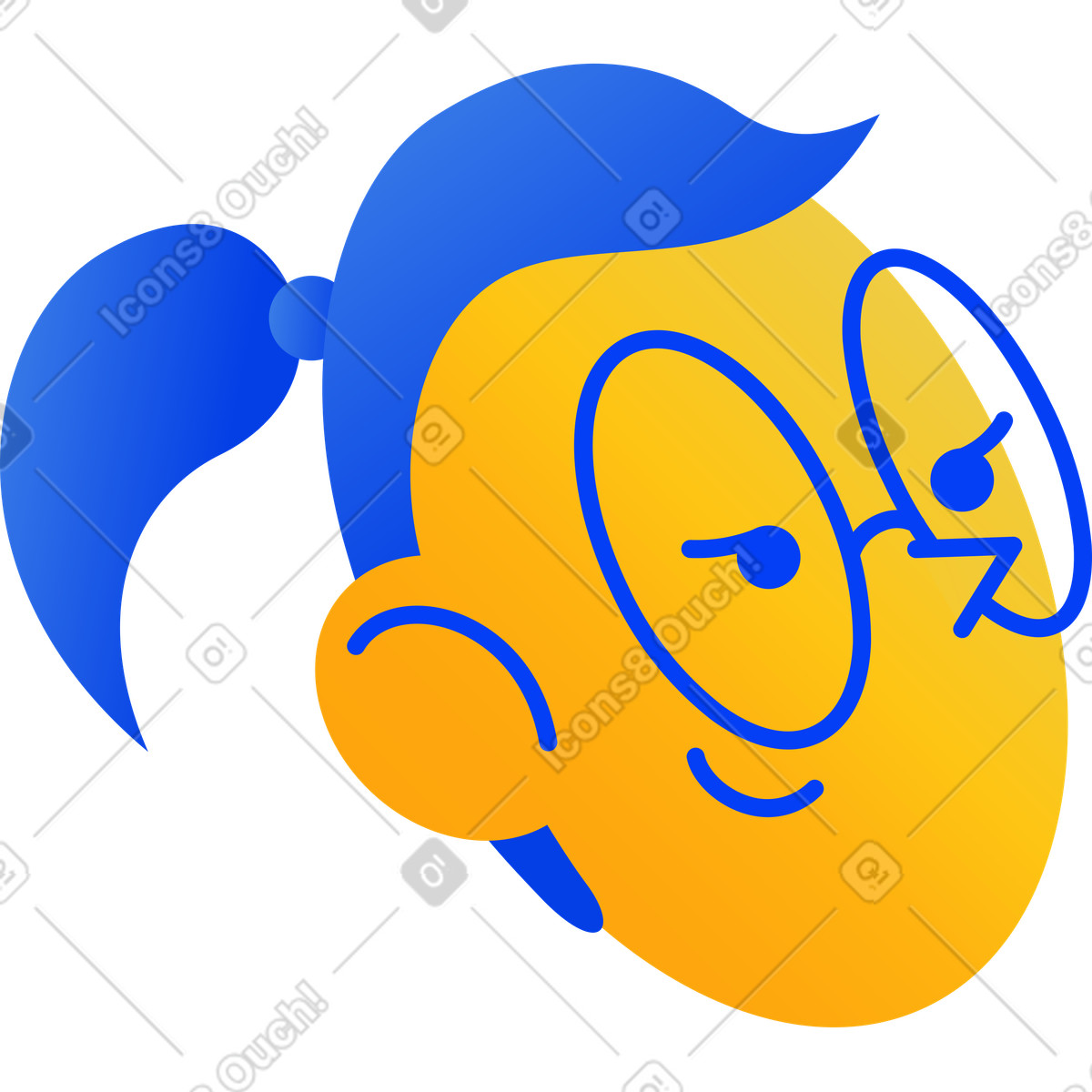 Illustration Tête dans le style Buddy à télécharger aux formats PNG, SVG