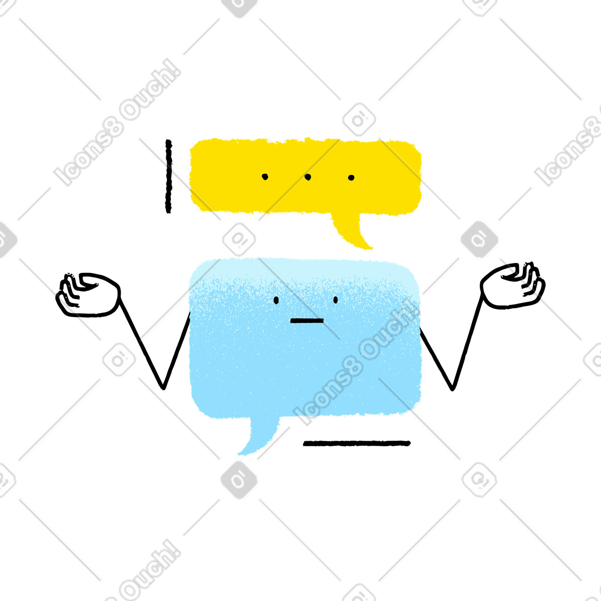No comments illustration in PNG, SVG
