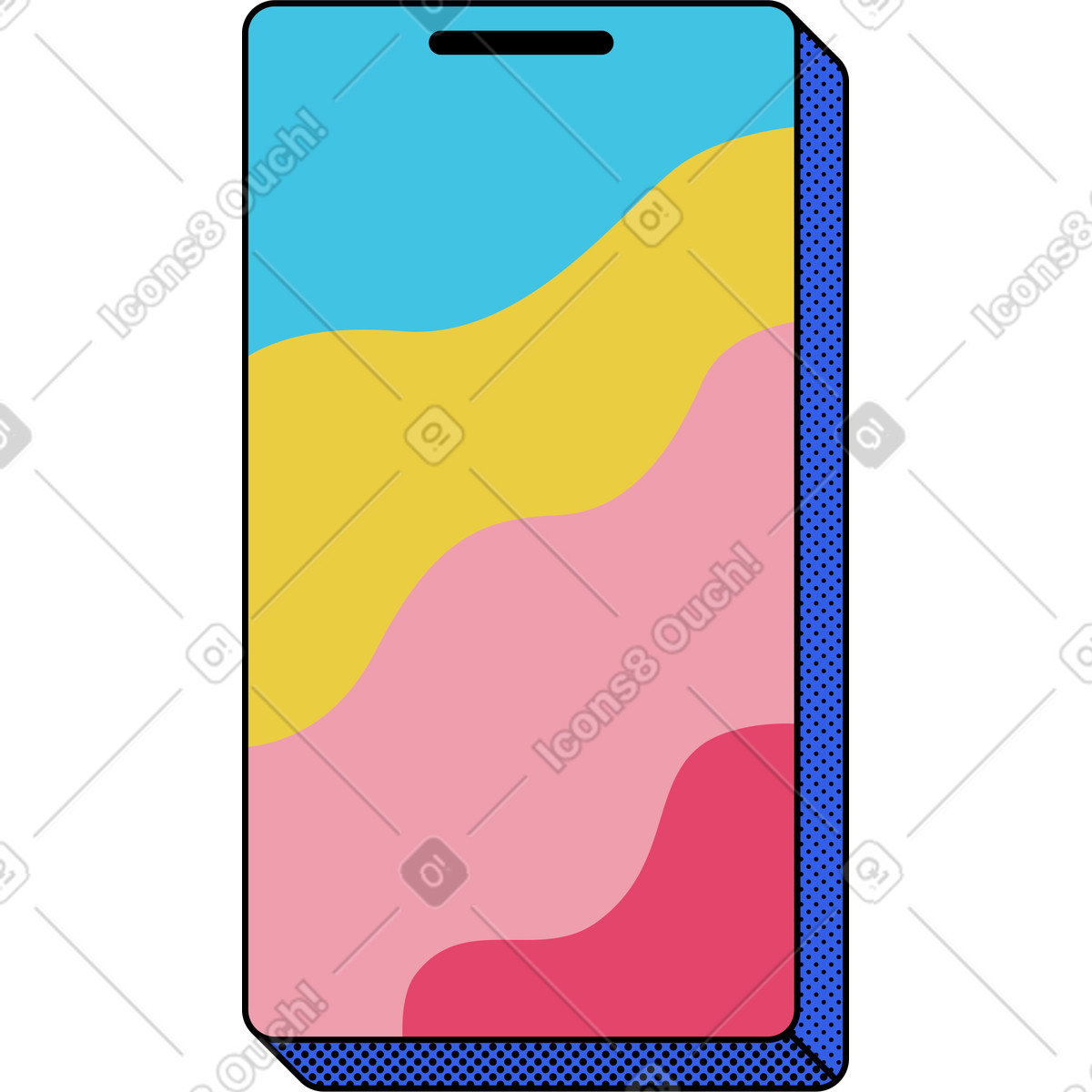 Smartphone illustration clipart vector graphics for various projects in PNG, SVG