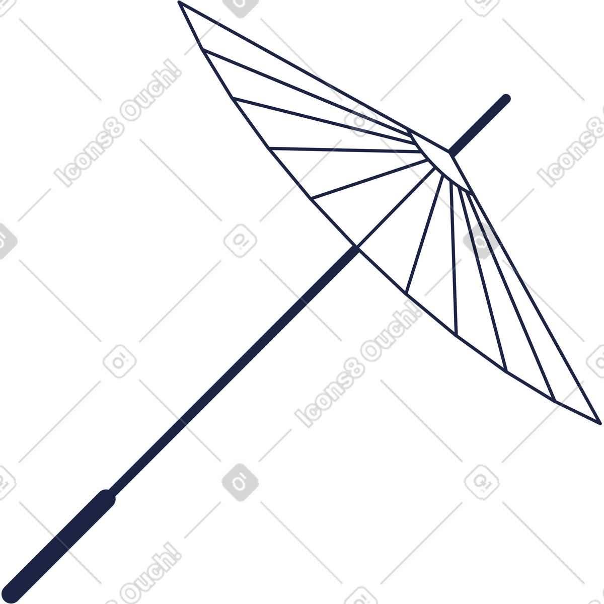 下载 Urban Line 风格的 雨伞 插画，支持 PNG、SVG 格式